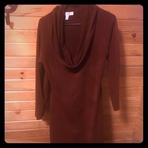 Cowl neck sweater dress perfect for leggings !